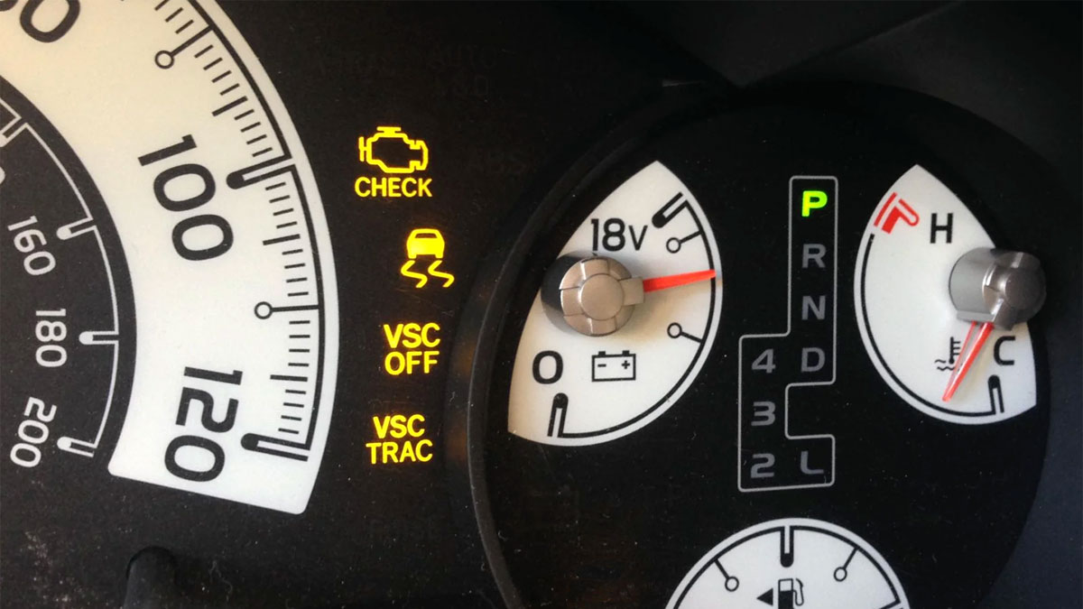 Check Engine Light And Vsc Light On Toyota