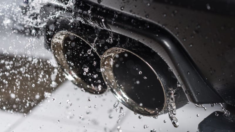 Water Dripping Out Of Exhaust