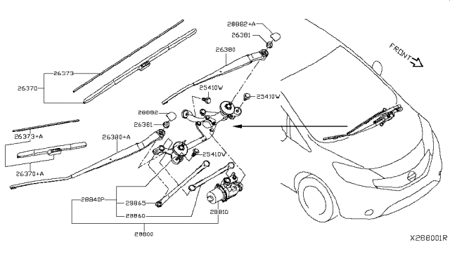 2016 Nissan Versa Wiper Blade Size