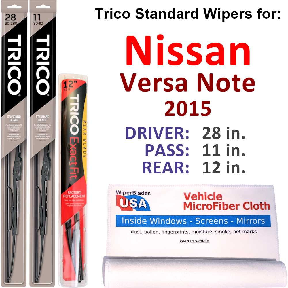 2015 Nissan Versa Note Wiper Blade Size