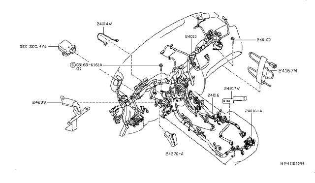 2014 Nissan Pathfinder Aux Port Location