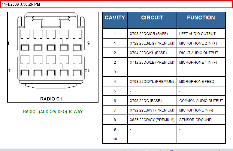 2012 Chrysler Town And Country Radio Wiring Diagram