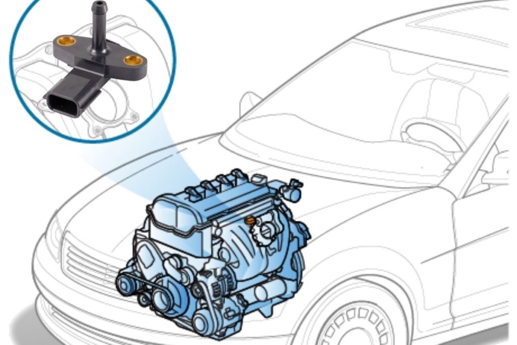 Vacuum sensor on a 2013 Nissan Altima is located on the intake manifold