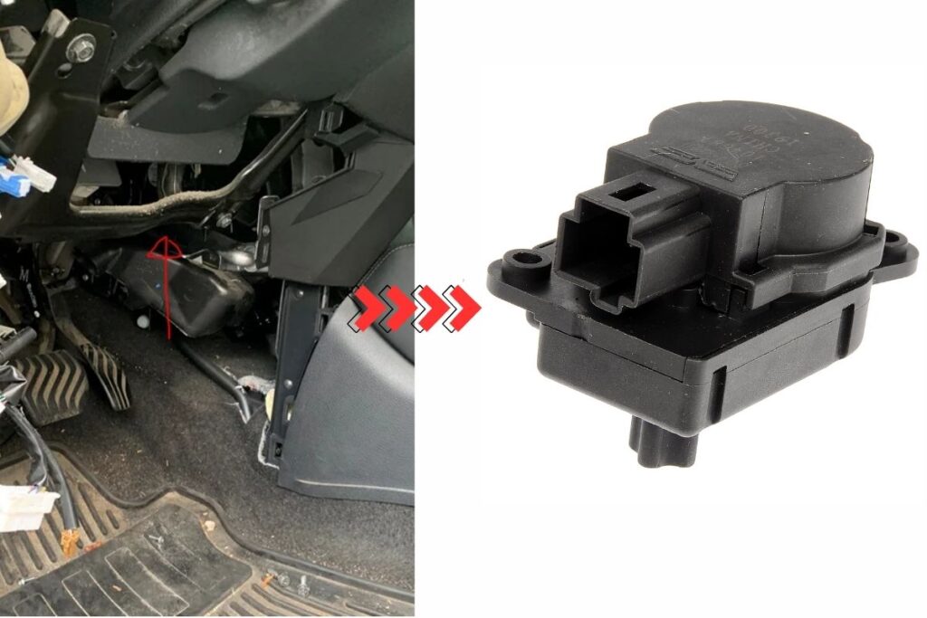 blend door actuator in 2015 Nissan Altima