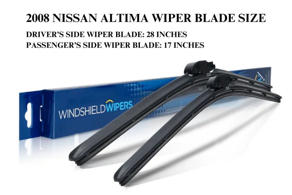 2008 nissan altima wiper blade size