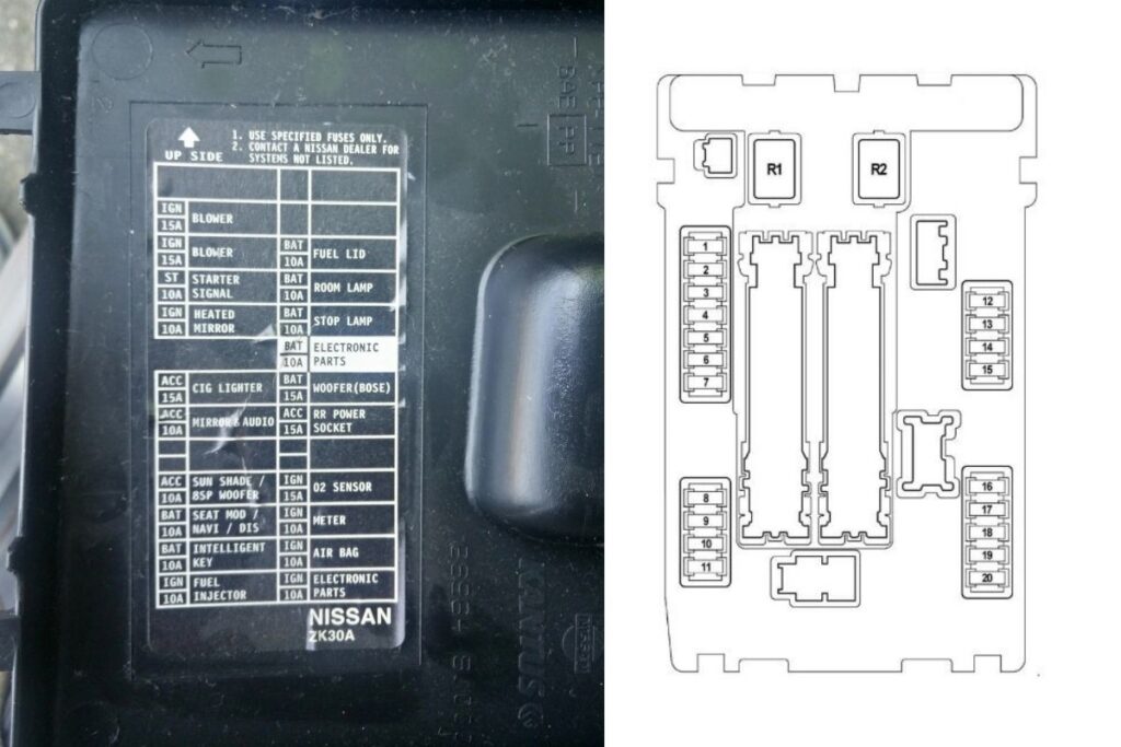 Fuse Box Diagram on 2010 Nissan Maxima